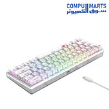 HAVIT KB903L mechanical gaming keyboard with colorful RGB LED backlight and space-saving 61-key design