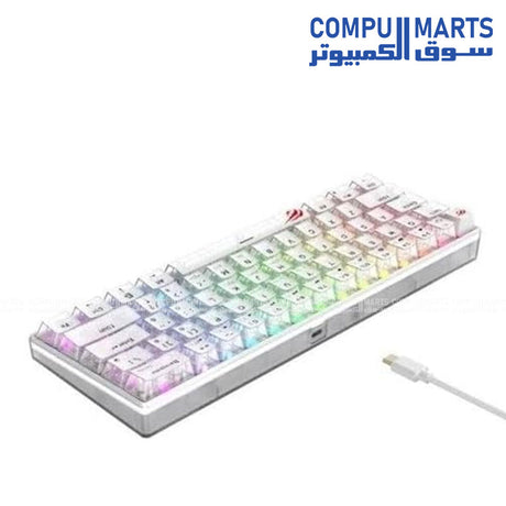 HAVIT KB903L mechanical gaming keyboard with colorful RGB LED backlight and space-saving 61-key design