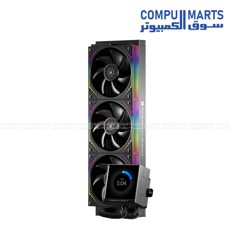 Peerless Vision 360 ARGB Liquid Cooler 3.95-Inch Screen 480x480 TL-M12Q Fan 5 Years Warranty - Black