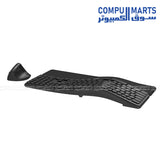 Rapoo 8810ME Wireless Keyboard and Mouse Combo angled desktop setup view