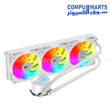 Havit Gamenote F2002 360mm Processor Liquid Cooler RGB AM5 LGA1700 shown from the front angle
