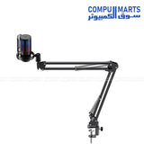 Havit GK50 RGB Pro Live Recording Microphone front studio view showing the cardioid condenser capsule and grille available at Compumarts Egypt