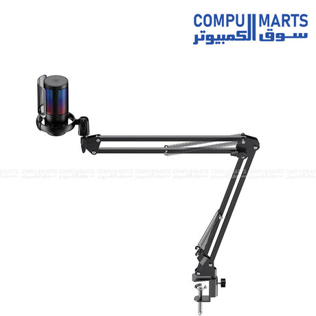 Havit GK50 RGB Pro Live Recording Microphone front studio view showing the cardioid condenser capsule and grille available at Compumarts Egypt