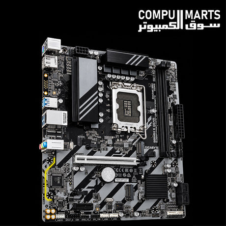 GIGABYTE B860M E GEN5 motherboard with PCIe 5.0 x16 slot and two M.2 connectors