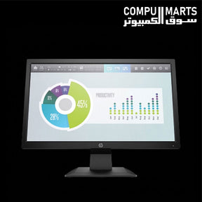 HP P204v 19.5-inch monitor with HD+ 1600 x 900 resolution