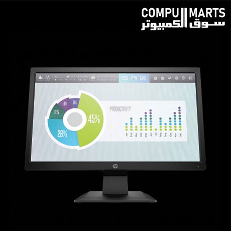 HP P204v 19.5-inch monitor with HD+ 1600 x 900 resolution