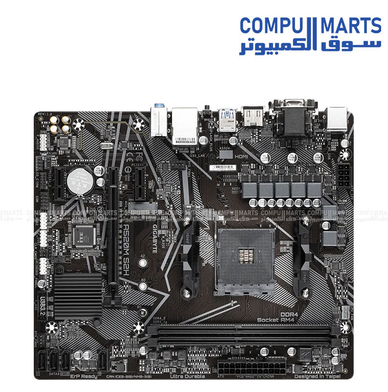 GIGABYTE A520M S2H (Rev. 1.x) Motherboard AMD Socket AM4 Micro ATX