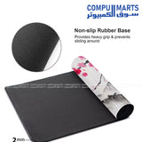 Pink Cherry Blossom Gaming Mouse Pad 70x30cm 3mm Thick with Non-Slip Rubber Base and Stitched Edges