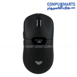 AULA SC390 Wireless Ultra-Light Gaming Mouse with Smart Display 7 Buttons 1 Smart Play PAW3311 Optical Sensor 1200 to 12,000 DPI Bluetooth 2.4GHz Wireless Wired 400mAh Battery 64g