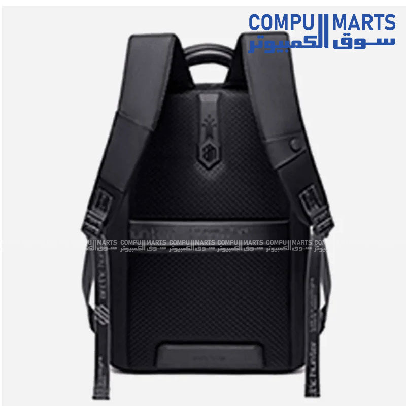 Black B00490 laptop backpack with expandable design and Polyester material from Compumarts