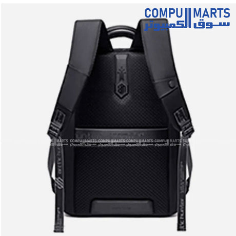 Black B00490 laptop backpack with expandable design and Polyester material from Compumarts