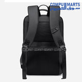 Black B00872 laptop backpack with Travel & Accessories Pouch and Backstraps from Compumarts