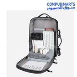 Rahala RAL 5302 laptop backpack in black with water-resistant Oxford fabric for laptops and tablets up to 15.6”
