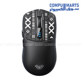 AULA SC580 Wireless Gaming Mouse 12000 DPI 6 Programmable Buttons 2.4GHz Bluetooth USB-C Connectivity PC Mac Gamers Wireless Mouse