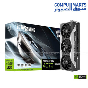 ZOTAC Gaming GeForce RTX 4070 Ti SUPER Solid OC 16GB GDDR6X PCIe 4.0 graphics card with 8448 CUDA Cores available in Egypt
