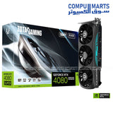 ZOTAC GeForce RTX 4080 SUPER Trinity Black Edition 16GB GDDR6X graphics card with 10240 CUDA cores available in Egypt