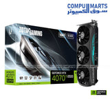 ZOTAC Gaming GeForce RTX 4070 Ti Super Trinity Black Edition DLSS 3 16GB GDDR6X 256-bit 21 Gbps PCIe 4.0 gaming graphics card available in Egypt