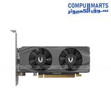 ZOTAC GeForce RTX 3050 LP featuring 6GB GDDR6 memory, dual fan cooling, and PCIe 4.0 x16 connectivity for low profile graphics card users available through Compumarts
