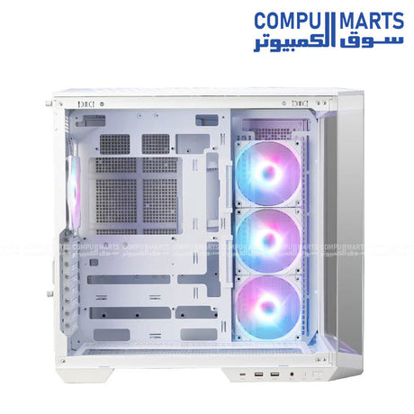 MSI MAG PANO 100R PZ computer case supporting graphics cards up to 380 mm and CPU coolers up to 166 mm for PC builders in Egypt