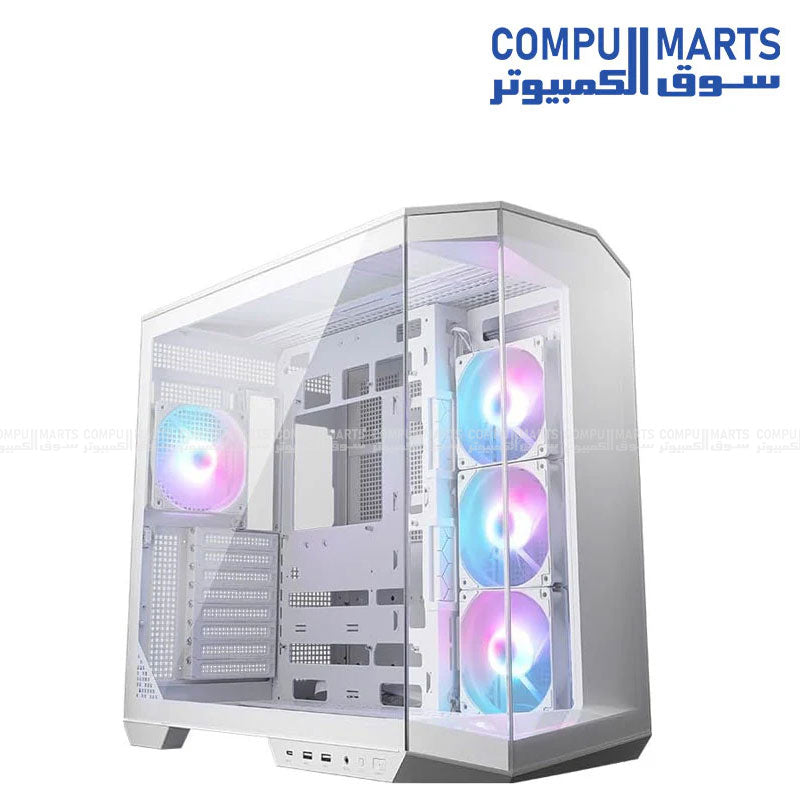 MAG PANO 100R PZ gaming PC case with support for ATX, Micro-ATX, Mini-ITX and back-connect motherboards for gaming PC case buyers in Egypt