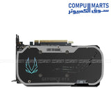 Twin Edge graphics card with HDMI 2.1a and three DisplayPort 1.4a outputs for quad display support