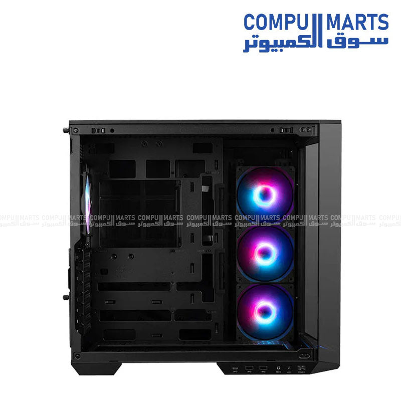 MSI MAG PANO 100R PZ computer case supporting graphics cards up to 380 mm and CPU coolers up to 166 mm for PC builders in Egypt
