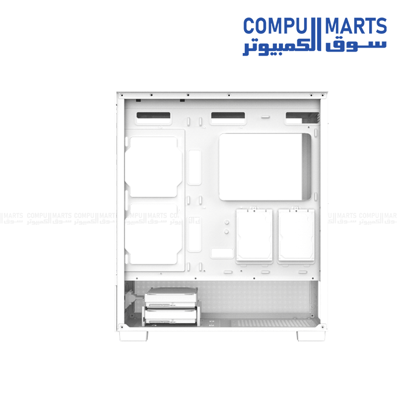 Built with tempered glass front panel, tempered glass left side panel, SPCC construction and included control hub available from Compumarts