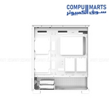 Built with tempered glass front panel, tempered glass left side panel, SPCC construction and included control hub available from Compumarts