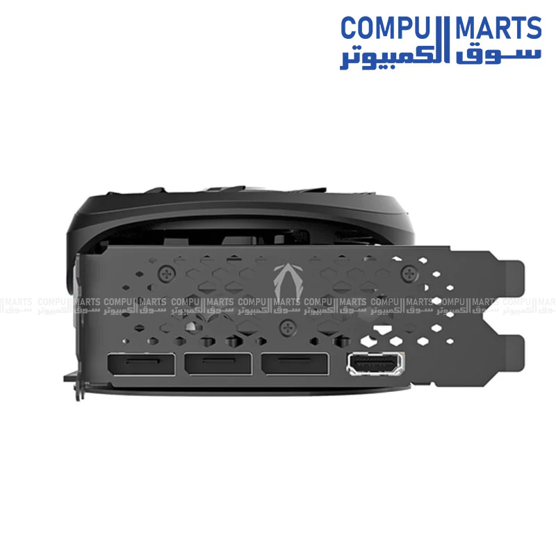 ZOTAC Gaming graphics card supporting HDMI 2.1, DisplayPort 1.4a, Quad Display, and DirectX 12 Ultimate