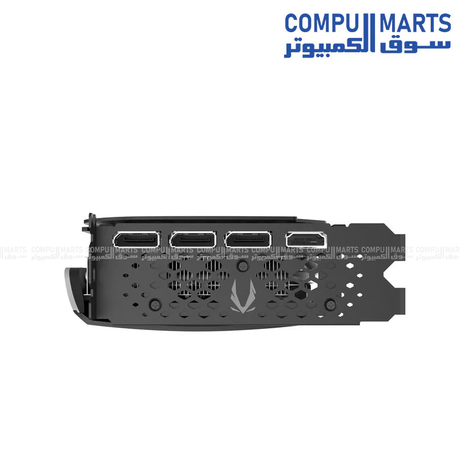 ZOTAC graphics card with 2.2-slot design, 165W power consumption, and 500W recommended power supply