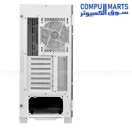 Gaming PC chassis supporting graphics cards up to 380 mm and CPU coolers up to 175 mm for custom desktop builds.