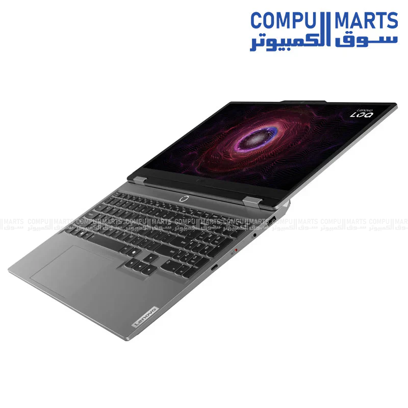 Lenovo LOQ 15ARP9 notebook with 15.6-inch FHD IPS 300 nits 100% sRGB 144Hz display, Wi-Fi 6 connectivity, and RTX 4070 graphics for buyers in Egypt
