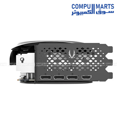 GeForce RTX 4080 SUPER AMP graphics card equipped with Boost 2610 MHz engine clock, 23 Gbps memory clock, Quad Display capability, DisplayPort 1.4a outputs, and HDMI 2.1a connectivity