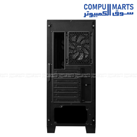 MSI mid-tower gaming case with USB 3.2 Gen 2x2 Type-C, dual USB 3.2 Gen 1 Type-A ports, audio and microphone connectivity, LED switch, and integrated 1-to-4 ARGB control board from Compumarts.
