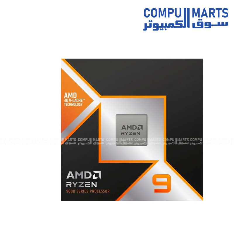 Ryzen 9 9900X3D – Processor – AMD – 12 Cores – 24 Threads – Up to 5.5GHz – 128MB L3 Cache – AM5 Socket – 3D V-Cache

