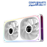 Xigmatek Aero DGT 240 Reverse Digital LCD 2 Fan ARGB and PWM Infinity Ring Four Side 240mm Standard Fan Blade