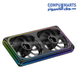 Xigmatek Aero DGT 240 Reverse Digital LCD 2 Fan ARGB and PWM Infinity Ring Four Side 240mm Standard Fan Blade