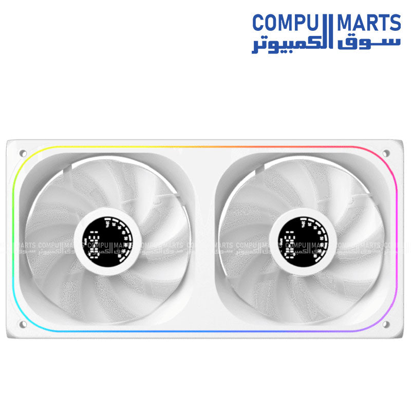 Xigmatek Aero DGT 240 Reverse Digital LCD 2 Fan ARGB and PWM Infinity Ring Four Side 240mm Standard Fan Blade