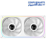 Xigmatek Aero DGT 240 Reverse Digital LCD 2 Fan ARGB and PWM Infinity Ring Four Side 240mm Standard Fan Blade