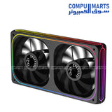 Xigmatek Aero DGT 240 Reverse Digital LCD 2 Fan ARGB and PWM Infinity Ring Four Side 240mm Standard Fan Blade