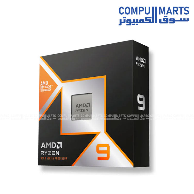 Ryzen 9 9900X3D – Processor – AMD – 12 Cores – 24 Threads – Up to 5.5GHz – 128MB L3 Cache – AM5 Socket – 3D V-Cache

