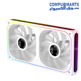 Xigmatek Aero DGT 240 Reverse Digital LCD 2 Fan ARGB and PWM Infinity Ring Four Side 240mm Standard Fan Blade