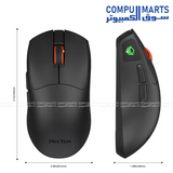 Meetion GW12 wireless mouse with Wired+2.4G+ Bluetooth connectivity and 800-12800 DPI
