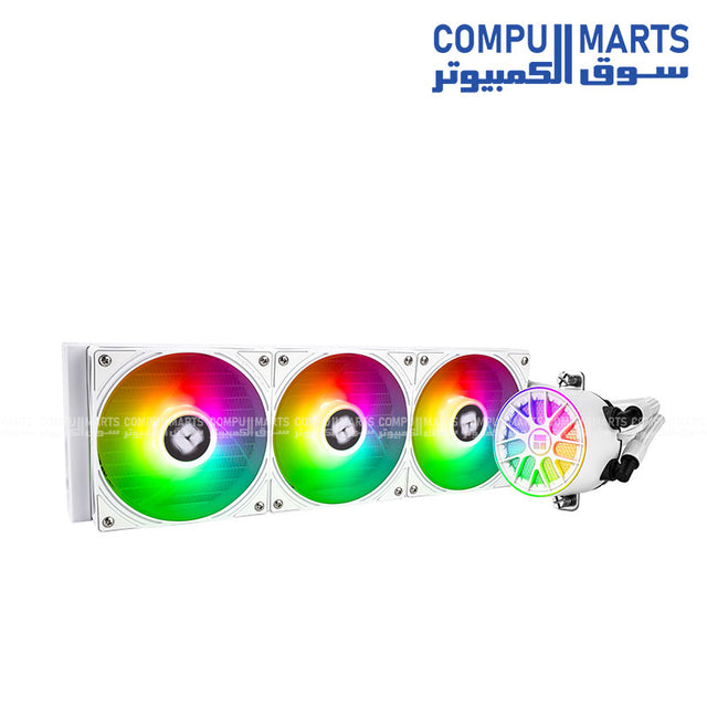 Thermalright Aqua Elite 360 V6 ARGB White AIO liquid CPU cooler with 360mm aluminum radiator and 3-year warranty in Egypt