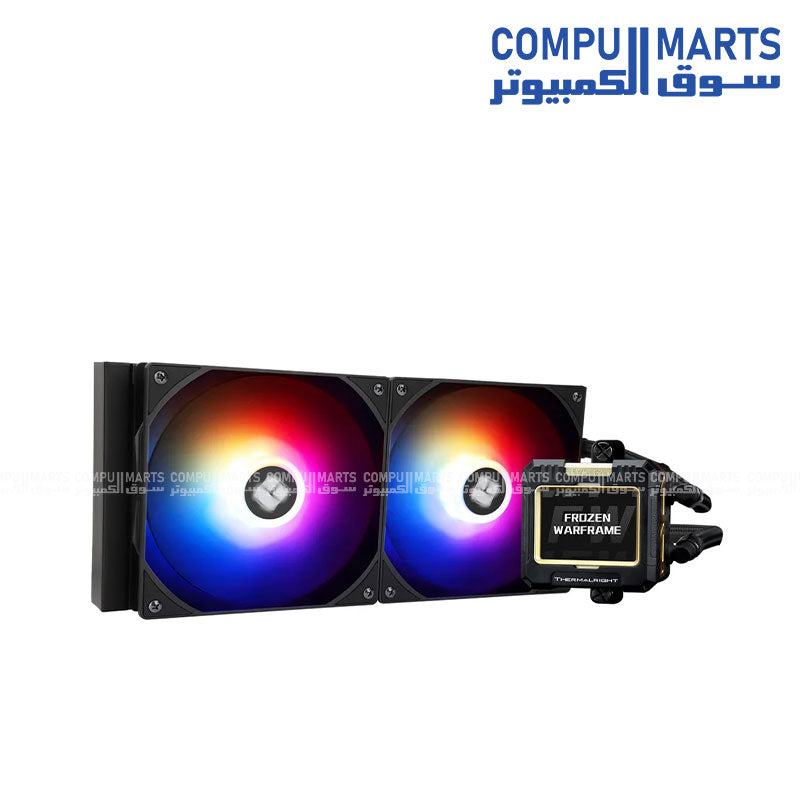 Thermalright Frozen Warframe 280 Black ARGB Liquid CPU Cooler with 280mm Radiator, PWM ARGB Fans, and 5 Years Warranty