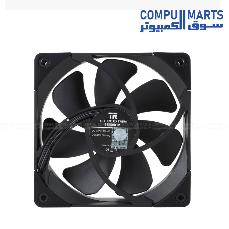 Thermalright TL-E12B EXTREM 120mm high performance PC cooling fan with black design