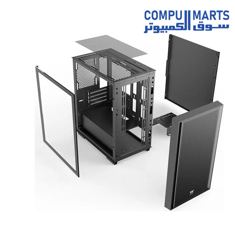Thermaltake Navigator F4 computer case interior and back cable design configuration