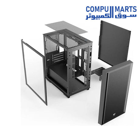 Thermaltake Navigator F4 computer case interior and back cable design configuration