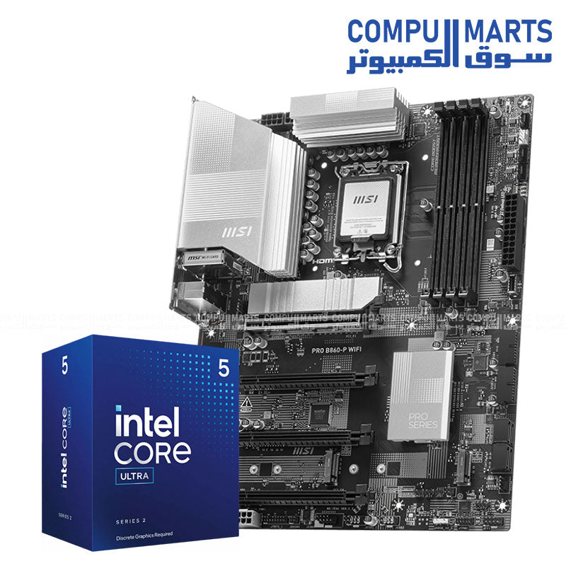  Intel Core Ultra 5 225F - MSI PRO B860-P WIFI Motherboard -gaming pc bundle