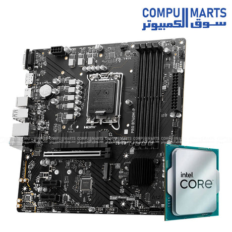 Intel Core i5-14400F + MSI PRO B760M-P DDR5 Motherboard Bundle by MSI and Intel – Gaming PC Upgrade – Egypt